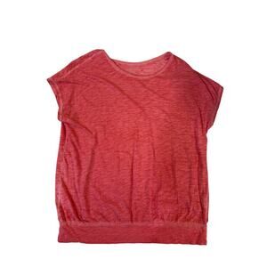 Lane Bryant Pink Burnout Tee Shirt Women’s 26/28 Plus Size Lightweight Stretch